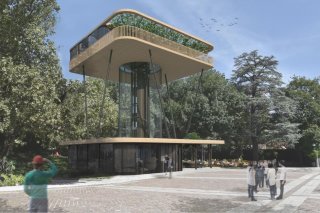 La tour "Lucille" qui pourrait s'ériger sur la Place de la Planta à Sion